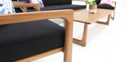 Qube 4pc Timber Lounge Setting - Black